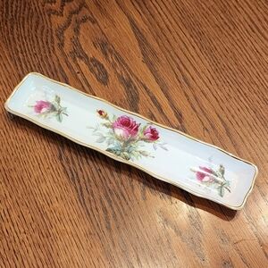 Hammersley Roses Gold Mint Candy Tray Trinket Dish Vintage Bone China England